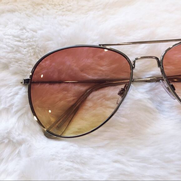 Rosalia Pink Yellow Full Rim Aviator Sunglasses - Picture 2 of 9